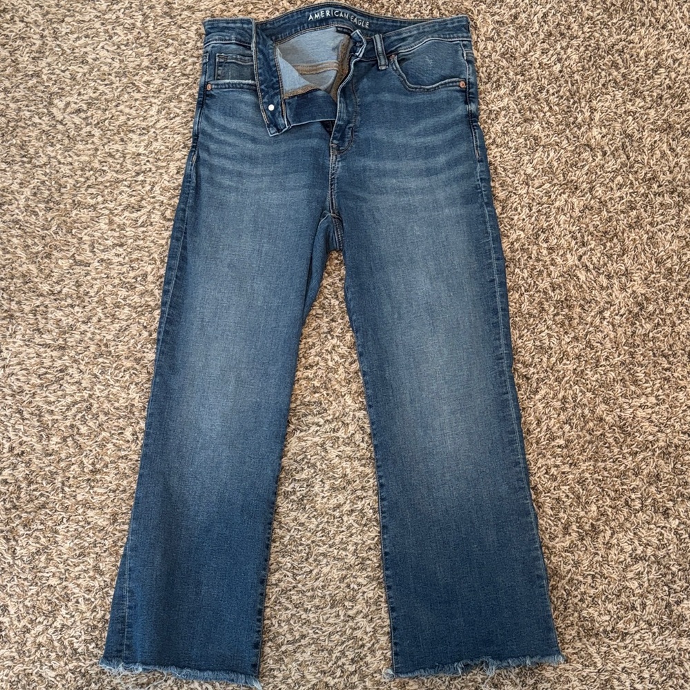 American Eagle women’s jeans - high rise kick crop flare